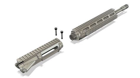 Ar 15 Quick Detach Barrel Upper Receiver Kit Prototype 1 3d Model