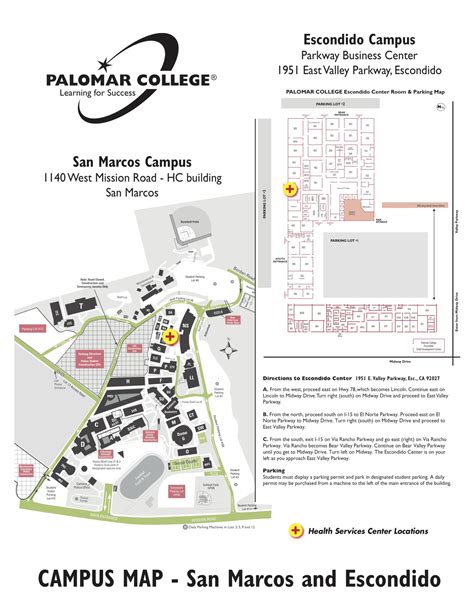 Palomar College Escondido Campus Map Interactive Map