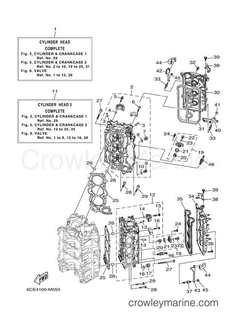 Cylinder Crankcase Outboard Hp F Xca Crowley Marine