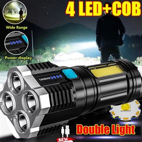 Jual L Senter Led Super Terang Rechargeable Cob Senter Led Jarak