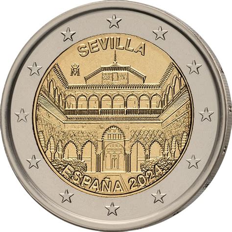 2 Euro Spanien UNESCO Weltkulturerbe Kathedrale Von Sevilla