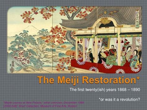 Restoration: Meiji Restoration