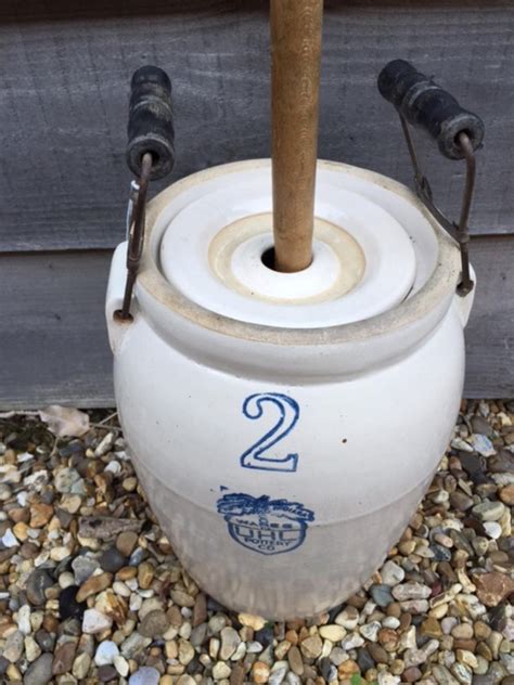 Antique Ceramic Butter Churn