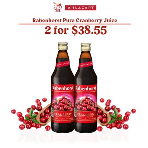 Rabenhorst Pure Cranberry Juice 2x750ml At 40 60 Shopee Singapore