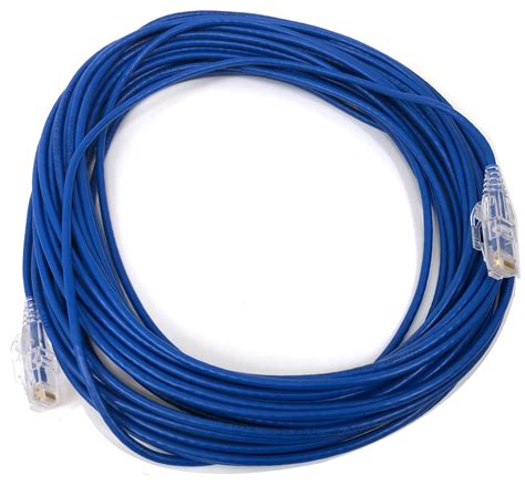 Belkin Enterprise 100FT Cat6 High-Density 28AWG Slim Data Center Patch Cord — Blue (10-Pack) (A3L980-C6-SLIM-100FT-BL-10PK)