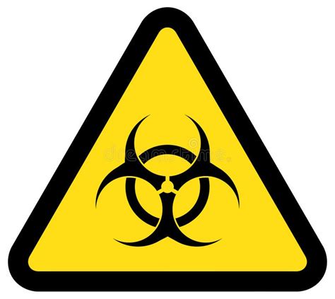 Biohazard Yellow Triangle Vector Warning Sign Isolated On White