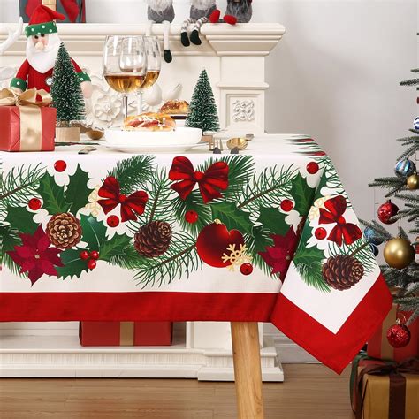 Amazon LULUWAY Christmas Tablecloth Christmas Table Cloths For