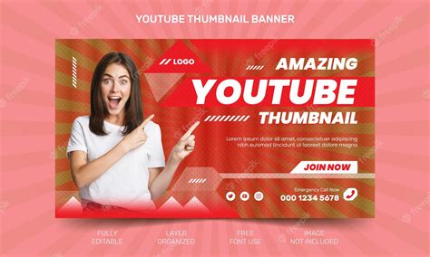 Premium Vector Creative Youtube Thumbnail Cover Design Template