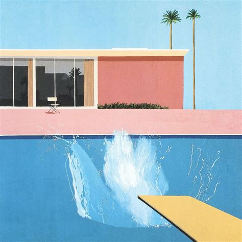 David Hockney A Bigger Splash Canvas 30x30 On Super Gallery Frames