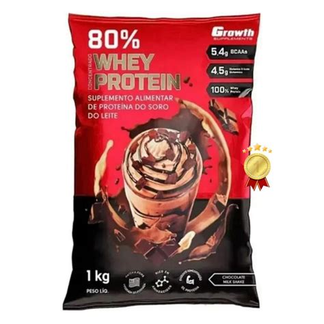 Whey Protein Proteina Growth Suplementos Pura Sabor Chocolate Kg