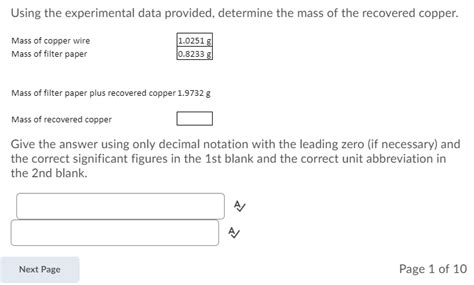 Solved Using The Experimental Data Provided Determine The Chegg