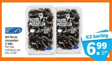 AH Verse Mosselen 2 Kilo Aanbieding Bij Albert Heijn