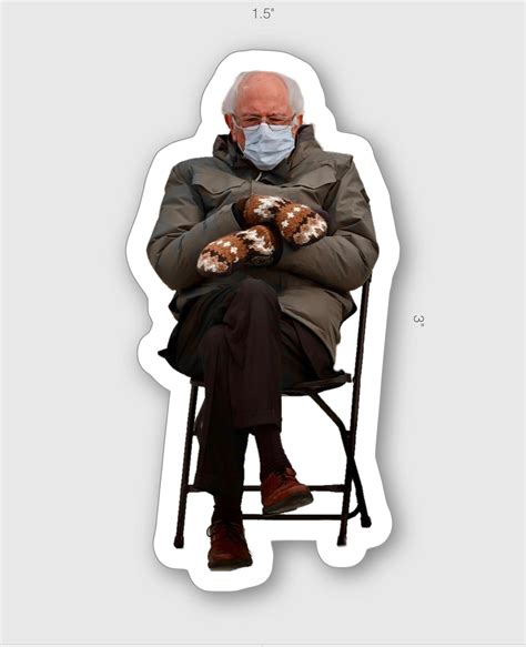 Bernie Sanders Sitting Meme Sticker - Etsy