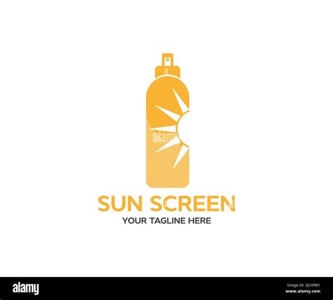 Sunscreen Protection And Sun Safety Logo Design Sunscreen Cream