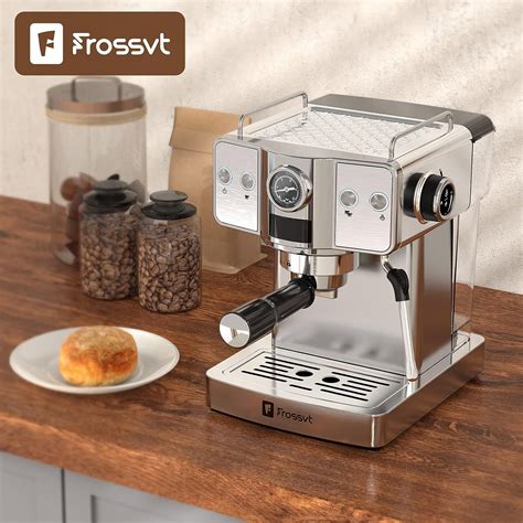 Frossvt Espresso Machine Bar Espresso Maker With Milk Frother Steam