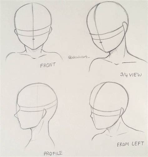 How to draw different head poses Maybe this tutorial helps a bit #manga ...