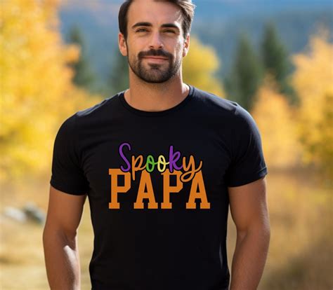 Spooky Papa Shirt Halloween T Shirt Halloween Papa Shirt Cute Papa Shirt Halloween Tee Fun