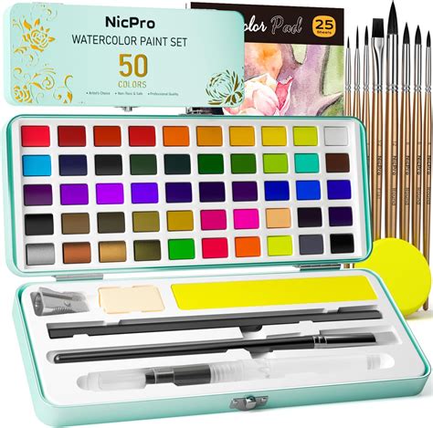 LAOYE 36 Couleurs Peinture Aquarelle Palette Boîte Professionnelle pour