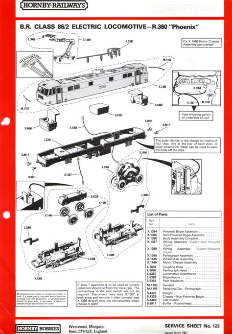 Hornby Railways Collector Guide Service Sheet 123