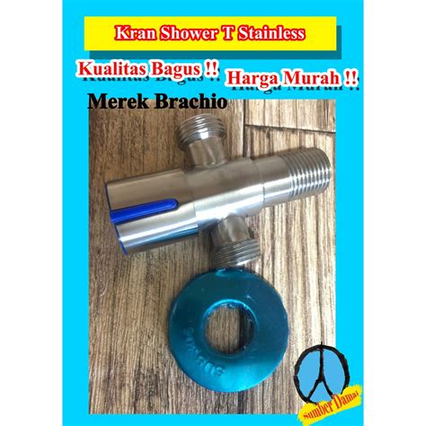 Jual Kran Shower T Stainless Stop Kran Air Cabang T Murah Stainless