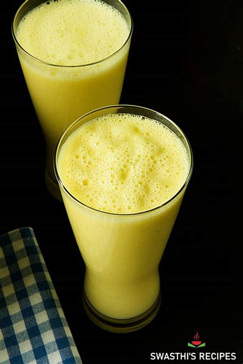 Pineapple Milkshake 2 Ways Pineapple Shake Swasthi S Recipes