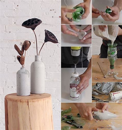 diy vase aus beton coole idee für basteln mit beton fresHouse