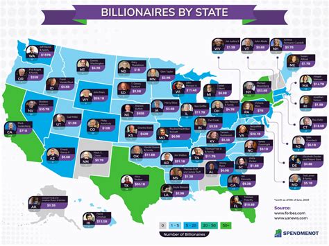 Billionaires By State Americas Richest Spendmenot