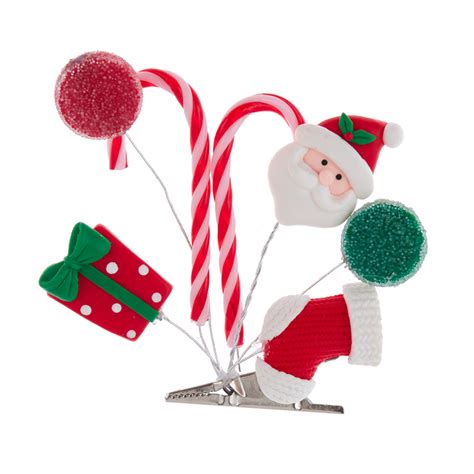 Candy Cane Babbo Natale Palline Con Clip Rosso Bianco V-Vertecchi Natale