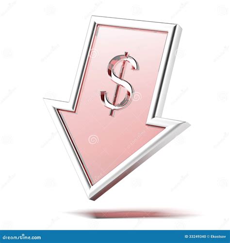 Dollar Symbol With Falling Arrow Stock Illustration Illustration Of