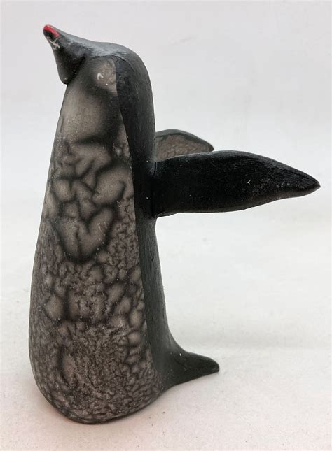 PotTerre Naked Raku Penguin Pmgallery