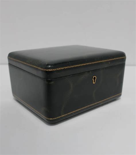 Vintage European Green Leather Jewelry Box For Sale At 1stdibs