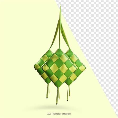 Free Vector Hand Drawn Traditional Ketupat Composition