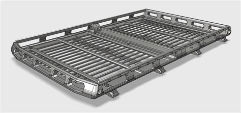 Free Stl File Axial Scx10 Jeep Jk Roofrack 160 X 250 Mm・3d Printer