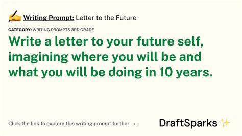 Writing Prompt Letter To The Future DraftSparks