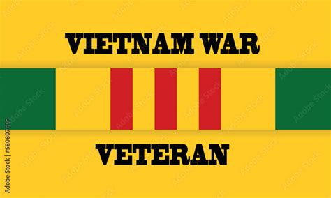 Vietnam Campaign Ribbon Flag with text Vietnam War Veteran. Vietnam ...