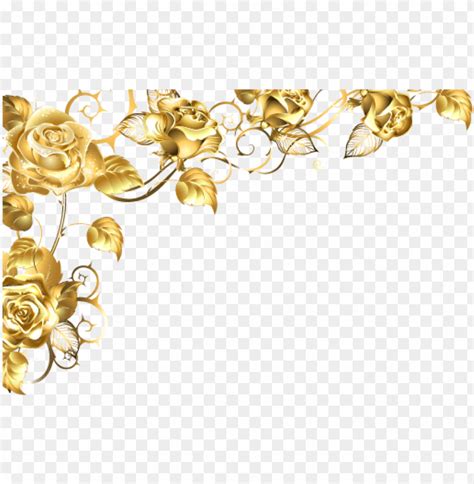 Gold Flower Border