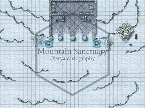 Mountain Sanctuary Battle Map K K Dnd Map Dungeons And Etsy Hong Kong