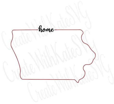 Iowa State Outline SVG, Iowa Home Outline, IA Outline - Etsy