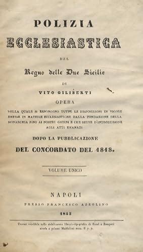 Polizia Ecclesiastica Del Regno Delle Due Sicilie Opera Nella Quale