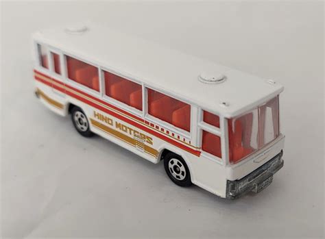 Vintage Tomy Tomica Pocket Cars 41 Hino Motors Rainbow Skeleton Bus