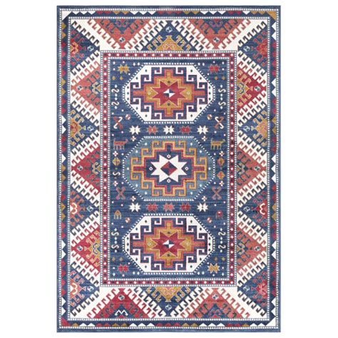 Latitude Vive Brayzen Oriental Machine Woven Blue Area Rug Wayfair Co Uk