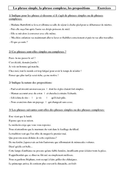 Phrase Simple Phrase Complexe Propositions Le On Cm