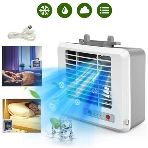 4 In 1 Evaporative Air Cooler Rechargeable Small Air Conditioner Usb