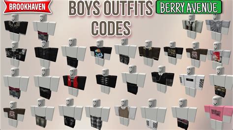 Roblox Boys Outfits Codes For Brookhaven Rp Berry Avenue And Bloxburg