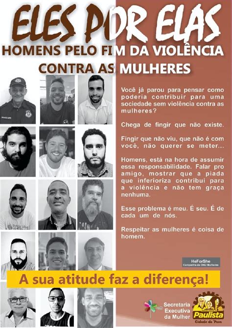 Paulista Promover A O De Mobiliza O De Homens Pelo Fim Da Viol Ncia