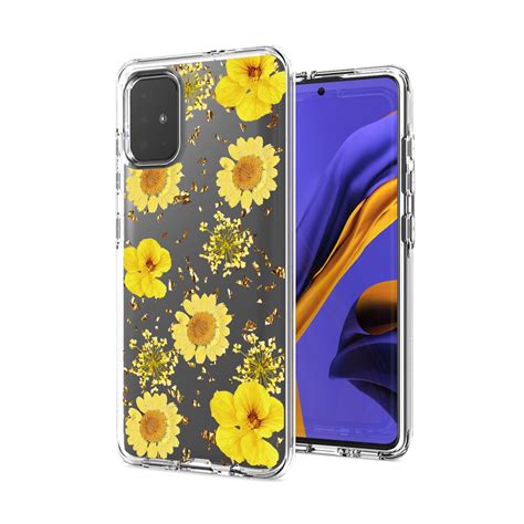 Pressed Dried Flower Design Phone Case For Samsung Galaxy A51 5g In