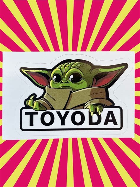 Pegatina Toyoda Star Wars Yoda Toyota Mandalorian Grogu