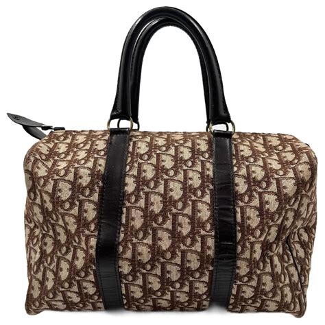 Sac Bowling En Toile Marron Dior Ref Joli Closet