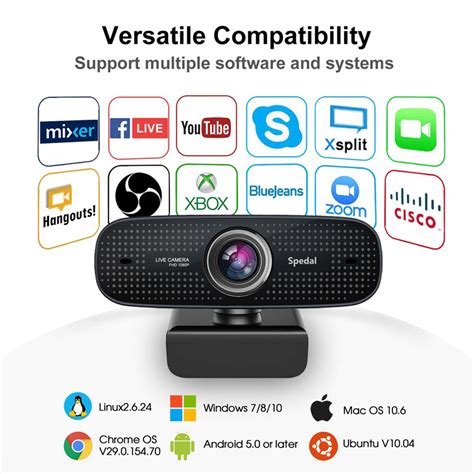 Spedal Mf Webcam For Streaming Hd P Pc Camera