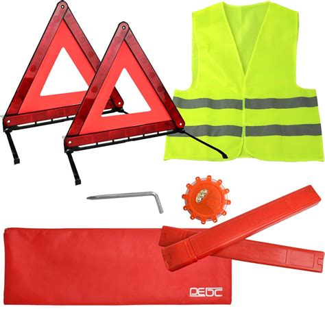 Dedc Pack Visibility Car Emergency Roadside Kit Safety Set With